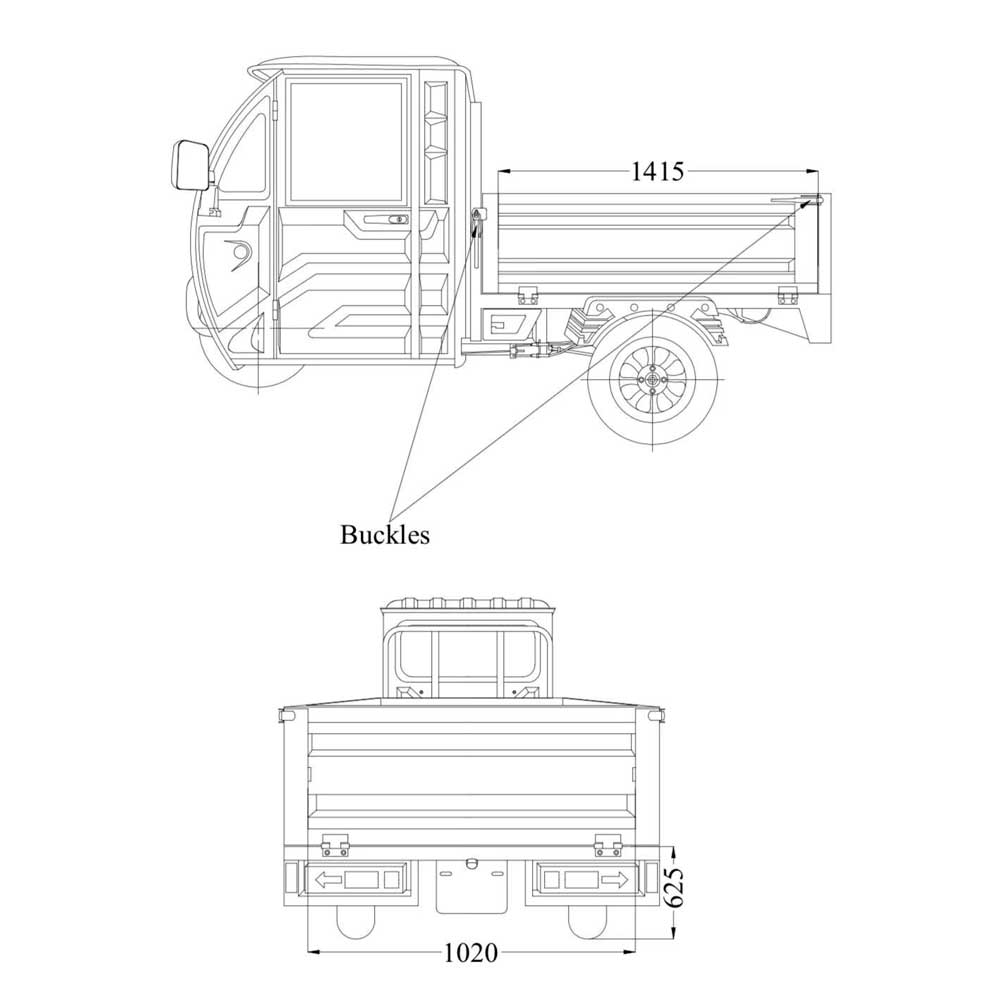 E-RIDE CARGO CABIN (72V/58AH Λιθίου)